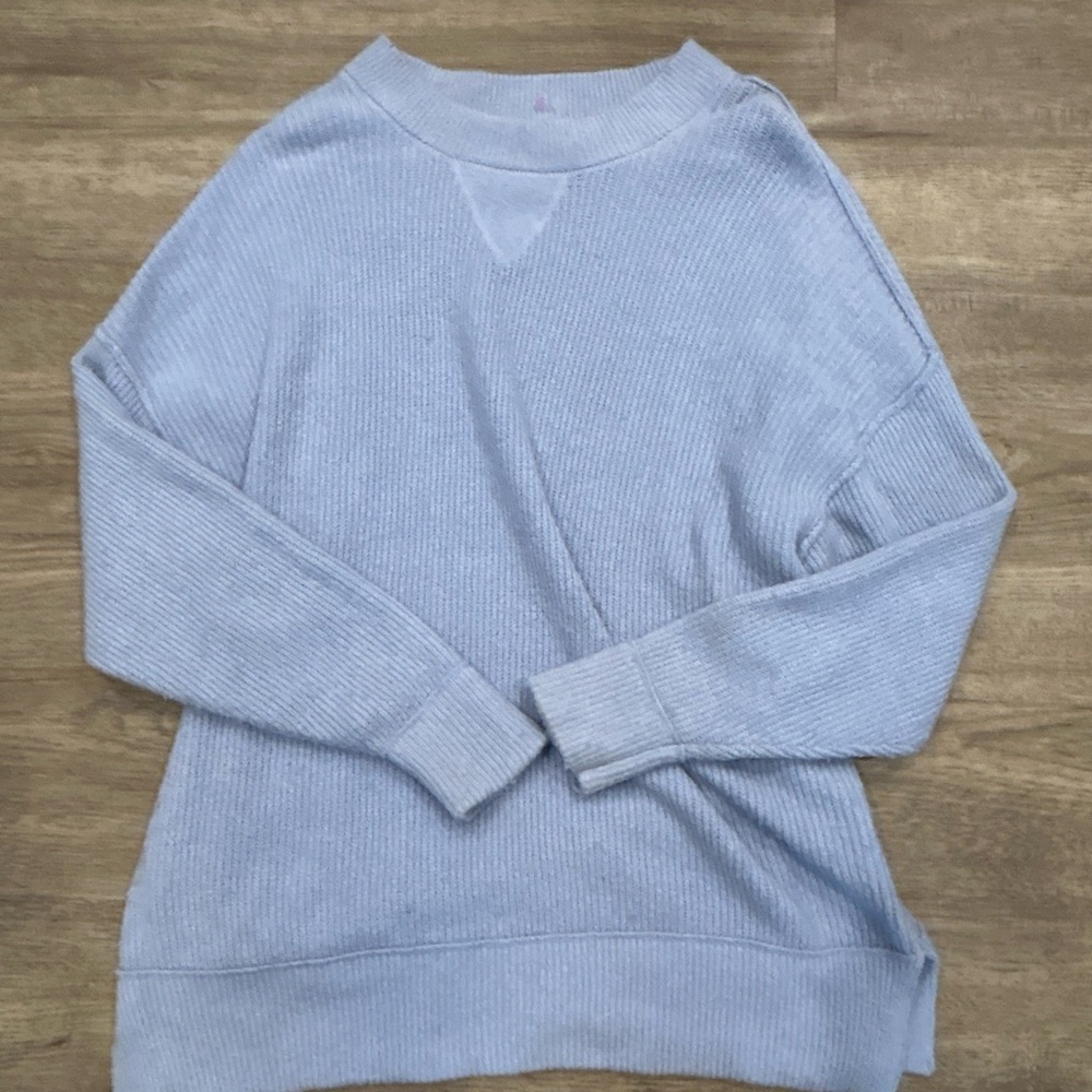 Aerie Soft Blue Crew Neck Sweater